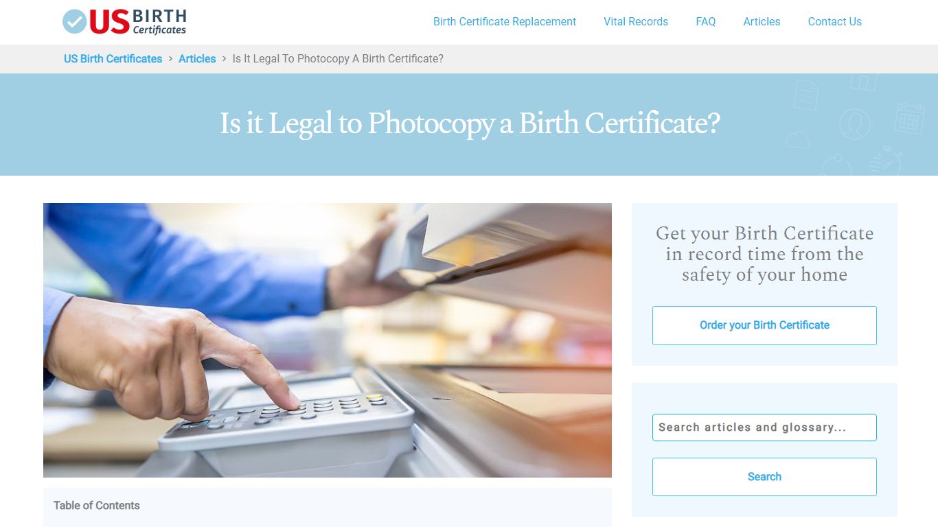 Is it Legal to Photocopy a Birth Certificate?